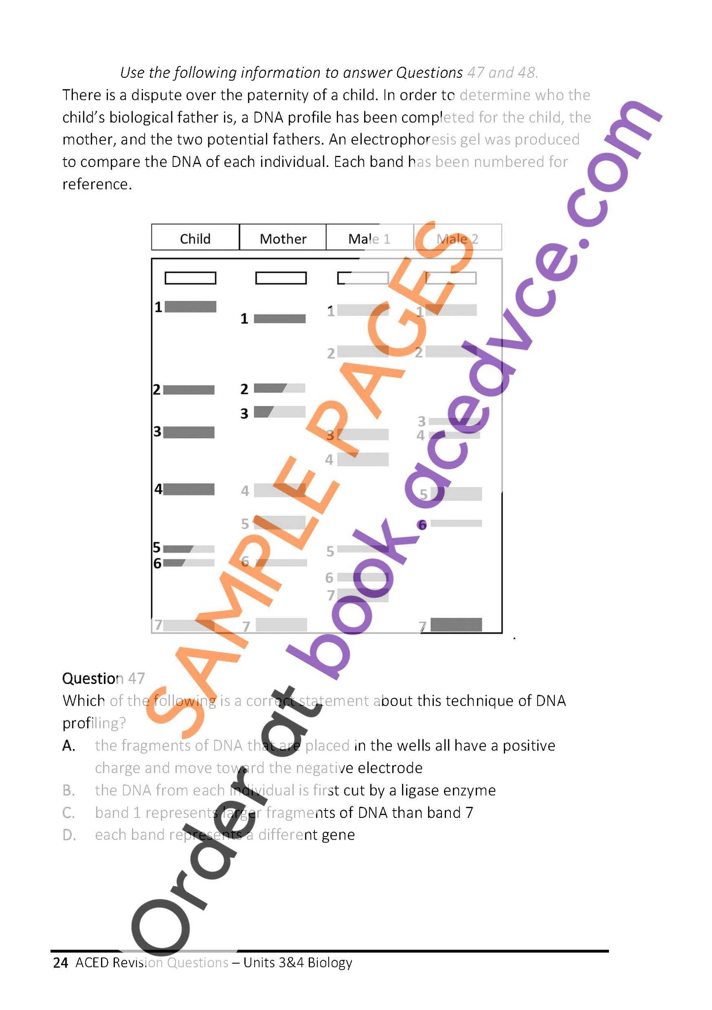 ACED Revision Questions Book - Units 3&4 Biology Edition 1
