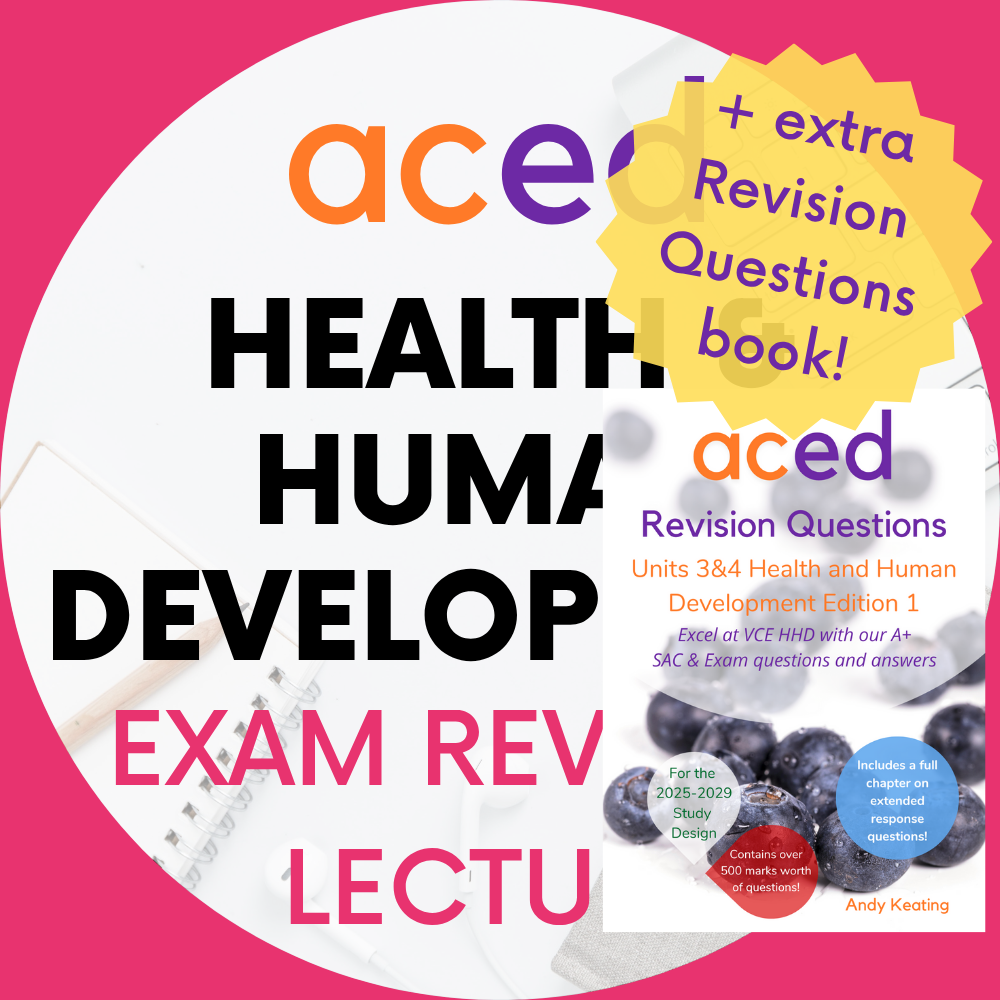 Units 3&4 Health and Human Development Exam Revision Lecture 2025: 20th September, 1pm – 4:30pm