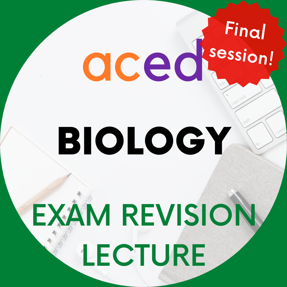 Units 3&4 Biology Exam Revision Lecture 2026: 24th October, 9am–12pm