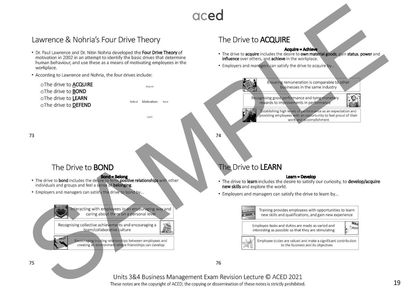 Units 3&4 Business Management Exam Revision Notes 2025