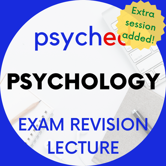 Units 3&4 Psychology Exam Revision Lecture 2026: 24th October, 12:30–3:30pm